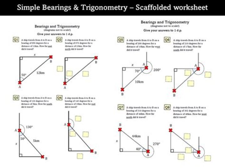 Question about Bearings and Trig
