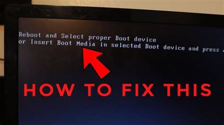 Reboot and Select proper boot device or Insert boot media in selected boot device