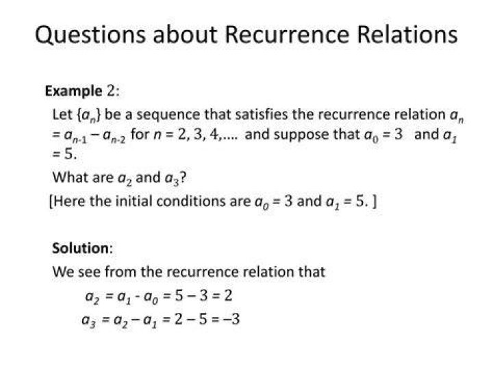 Recurrence relations question