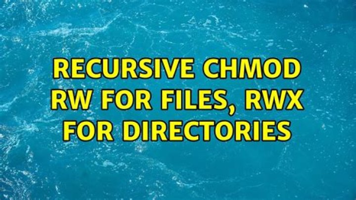 Recursive chmod: rw for files, rwx for directories
