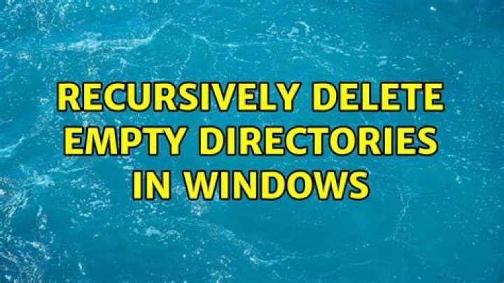 Recursively delete empty directories in Windows