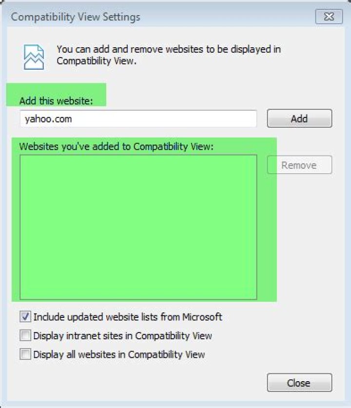 Registry setting for Internet Explorer's 