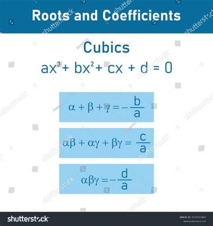 Relation between the roots of a cubic equation and the coefficients