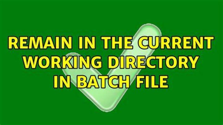 Remain in the current working directory in BATCH file