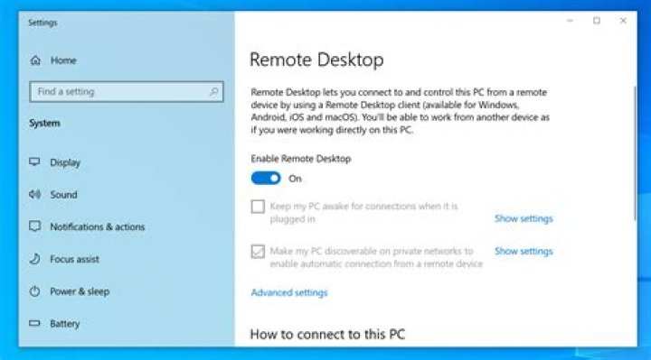 Remote Desktop Client Settings