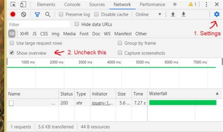 Remove Chrome Network timeline