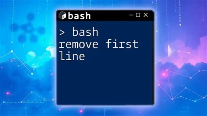 remove first line in bash