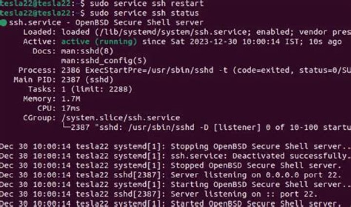Restart Ubuntu from SSH