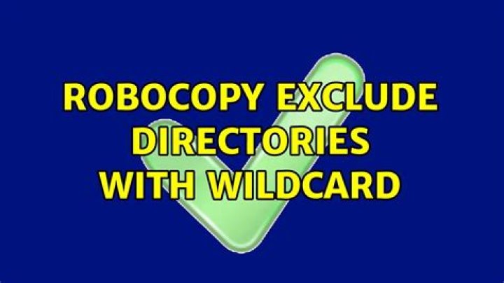 Robocopy exclude directories with wildcard