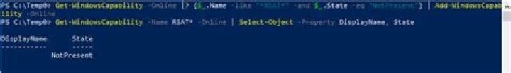 RSAT unavailable in Windows 10 - 1803