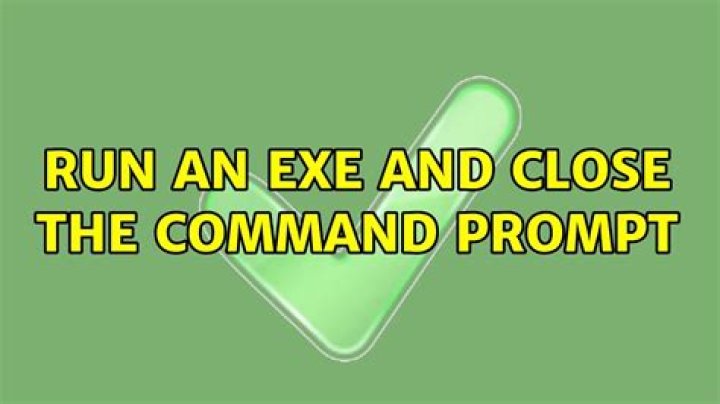 Run an exe and close the command prompt