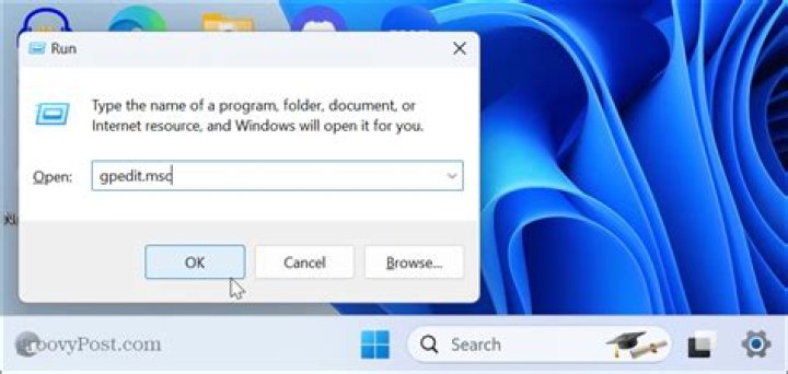 Run dialog box