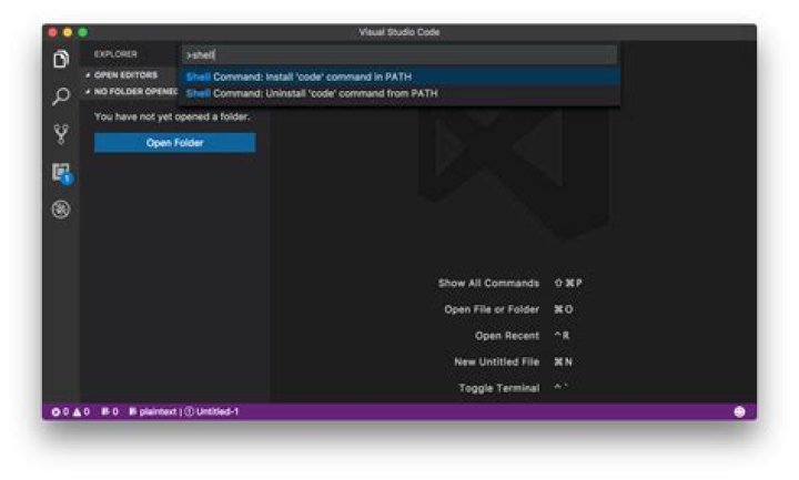 Run / Open VSCode from Mac Terminal