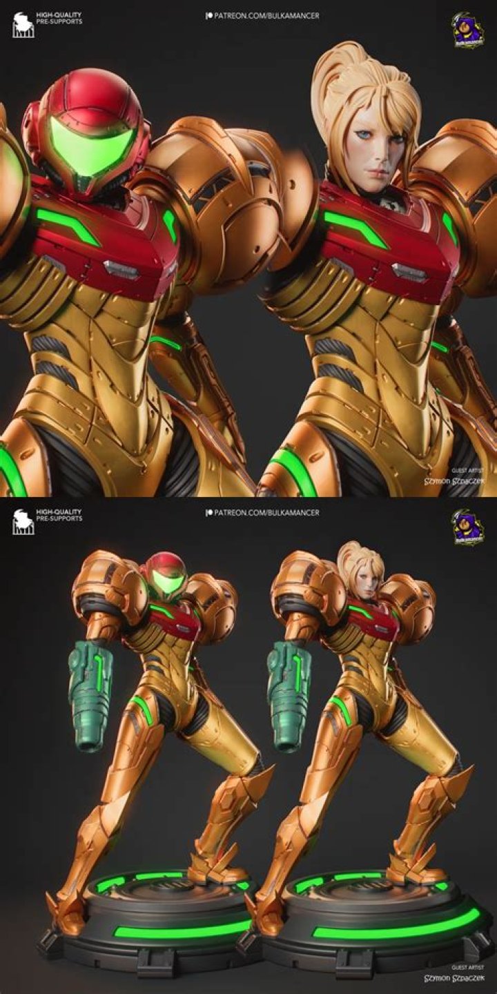 Samus ready to do a wall jump