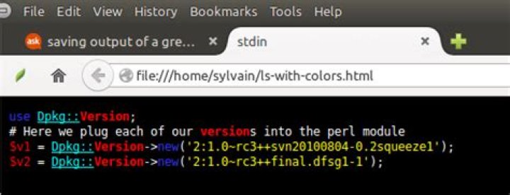 Saving output of a grep into a file with colors