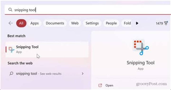 Screen shot drop down menu with snipping tool