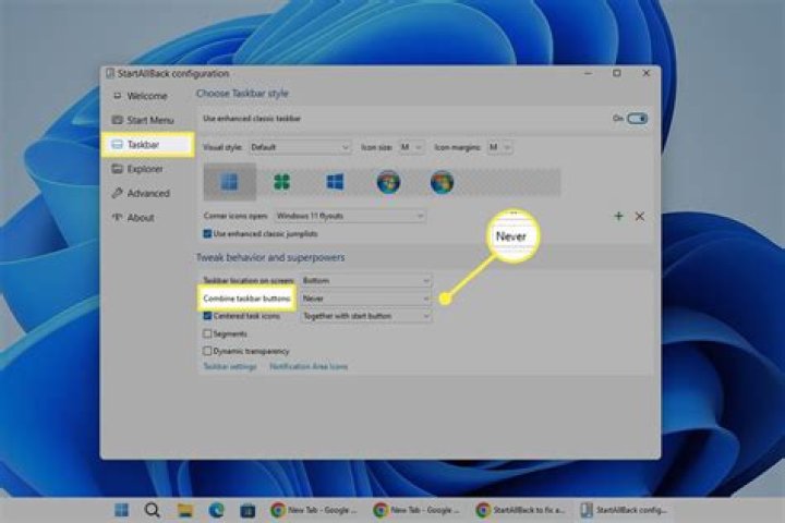 screen shot of task bar