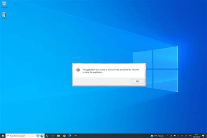 Screenshot error message