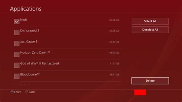 Screenshot of delete mode