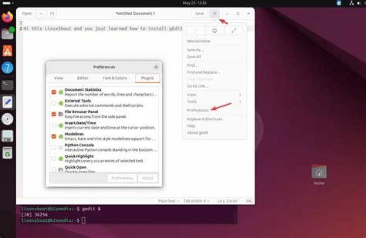 Screenshot of gedit /usr/share/applications/defaults.list