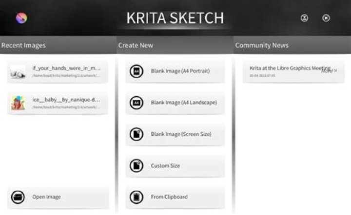Screenshot of Krita