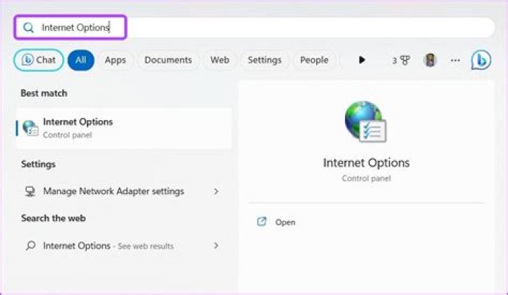 Screenshot of OPTIONS menu
