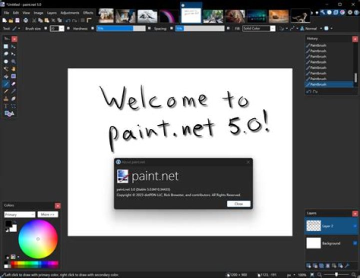 Screenshot of paint.net 4.0.13