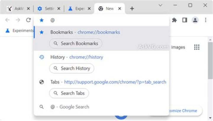 Search bookmarks in Google Chrome address bar