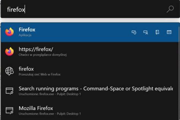 Search running programs - Command-Space or Spotlight equivalent in Windows
