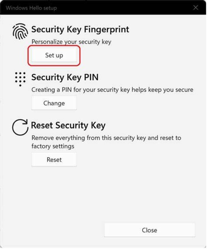 Security Key Setting