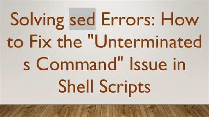 sed error: unterminated 's' command