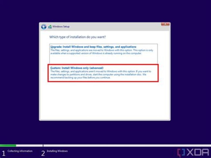 Select Standard or Custom install Select Standard or Custom installation