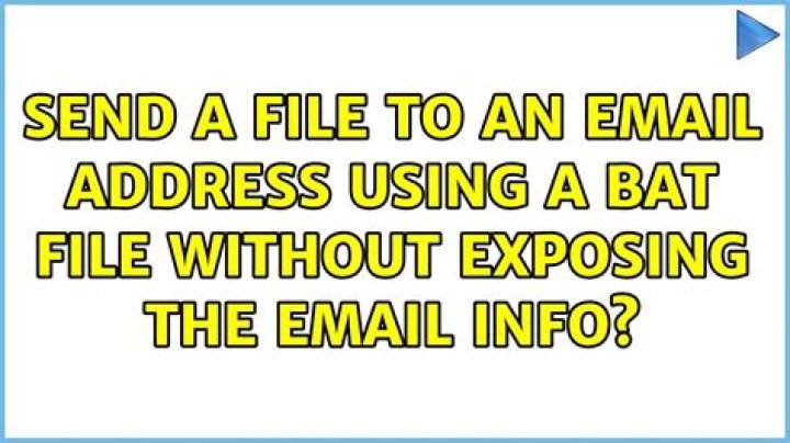 Send a file to an email address using a bat file without exposing the email info?