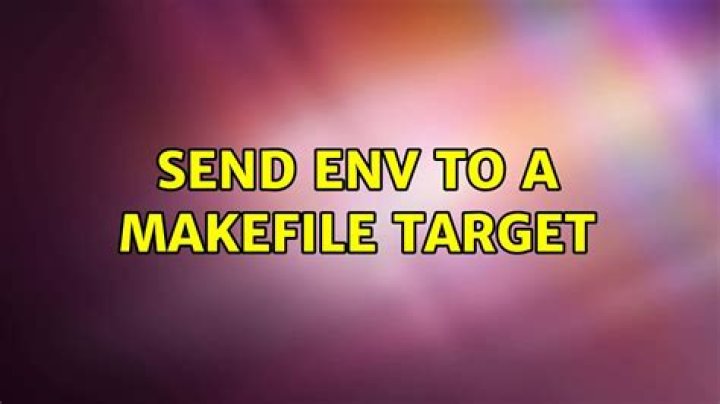 Send env to a makefile target