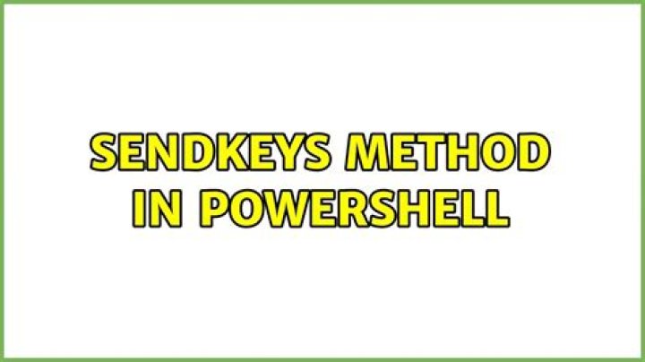 SendKeys Method in Powershell