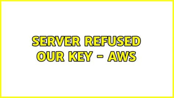 Server refused our key - AWS