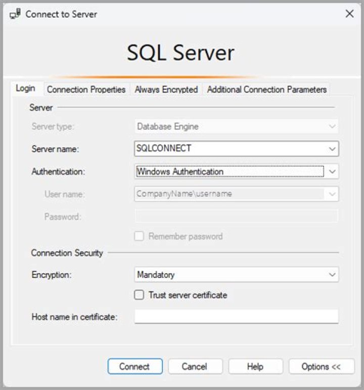 Server Setup Dialog #2