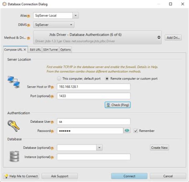 Server Setup Dialog #3