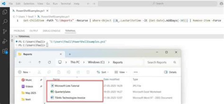 shell script to remove files didn't work