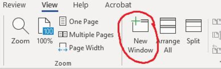 Shortcut to open a new window in word
