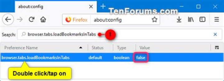 Showing bookmarks in new tab in firefox