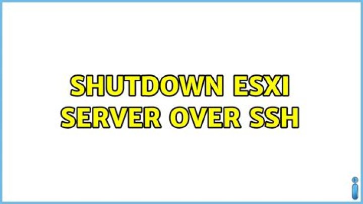 Shutdown Esxi server over ssh