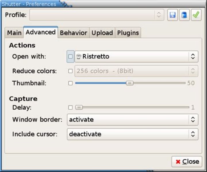 Shutter Preferences