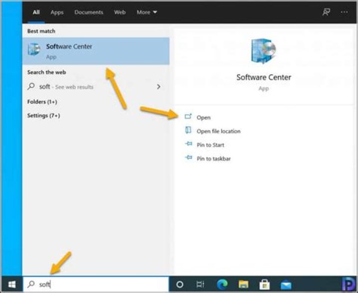 Software Center start screen