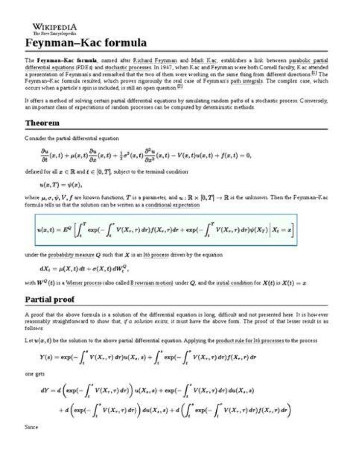 Solve a PDE with Feynman-Kac Formula