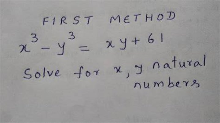 Solving $x^3-y^3=xy+61$ in integers
