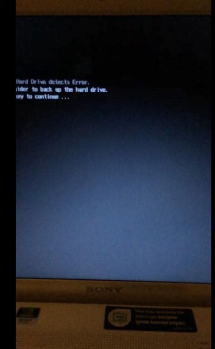 Sony Vaio - Boot Error from USB Stick