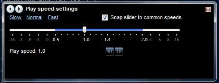 Speed Change Popup