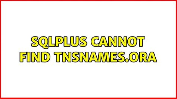 SQLPlus cannot find TNSNAMES.ORA