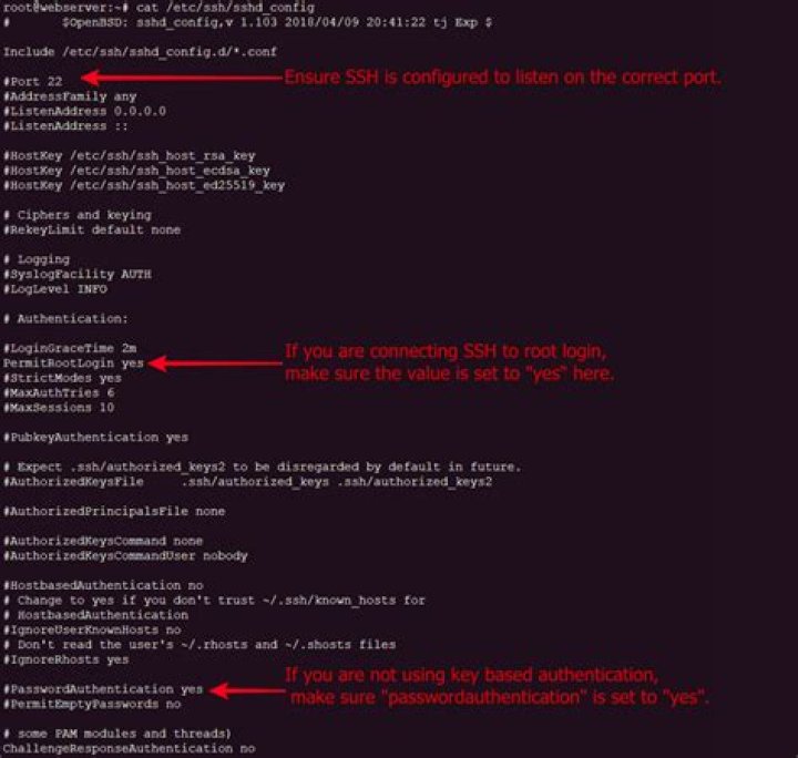 SSH service wrong